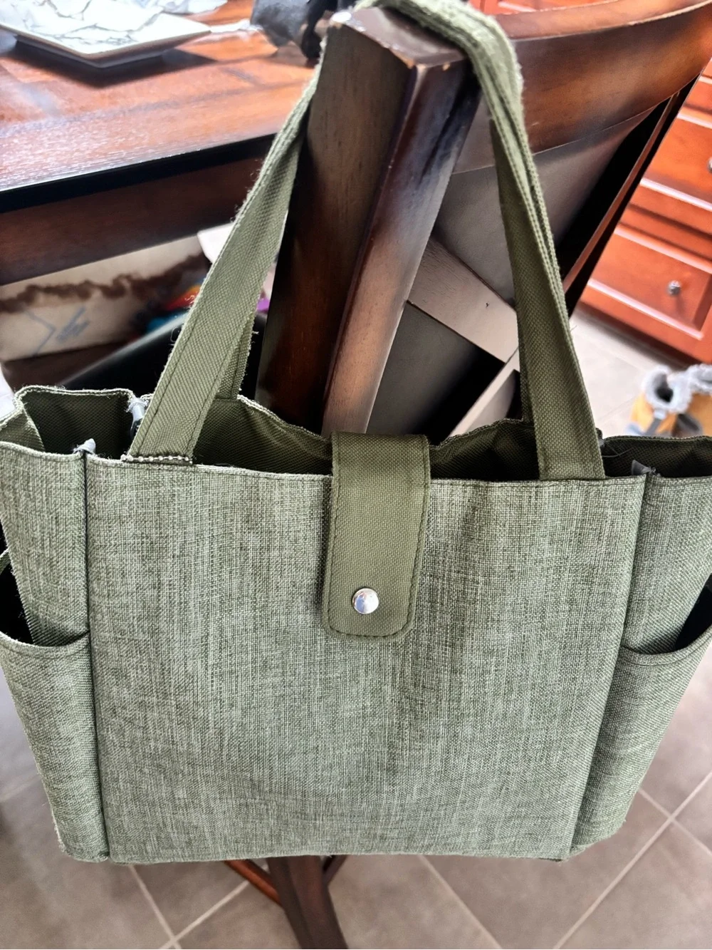 EcoOne Olive Green Canvas lunch Tote Bag